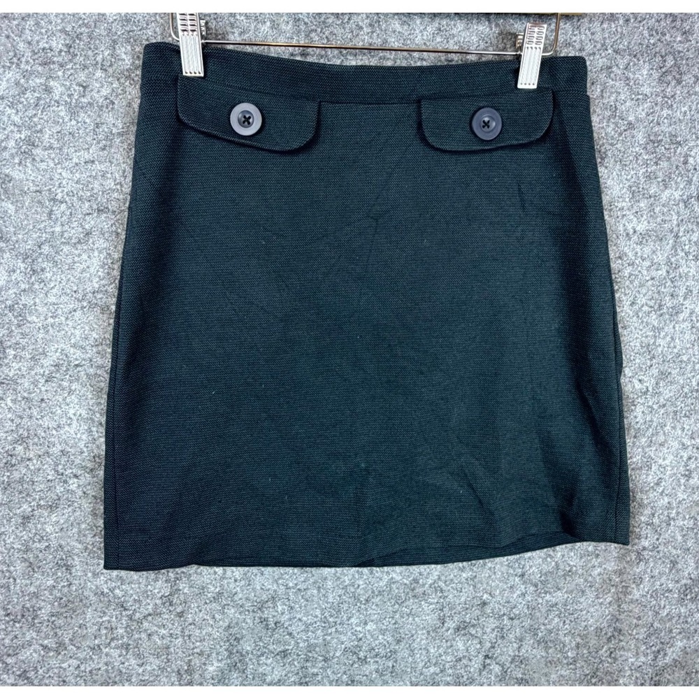 Boden A-Line Mini Skirt Womens 4 Grey Green Dark Academia Preppy Schoolgirl 90s